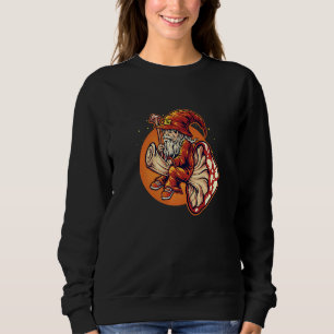 Gnome Flying a Magical Red Mushroom Premium Sweatshirt