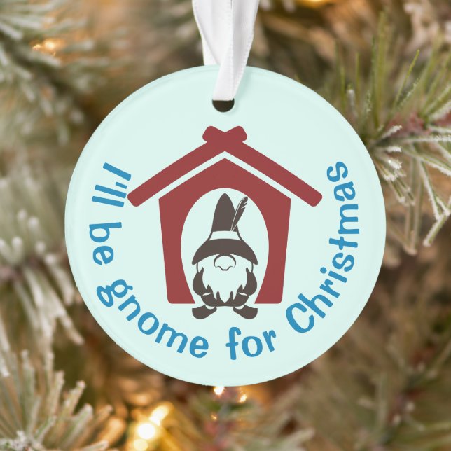 Gnome for Christmas Custom Colours Ornament (Tree)