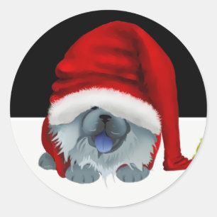 GNOME for the Chowlidays -blue chow stickers