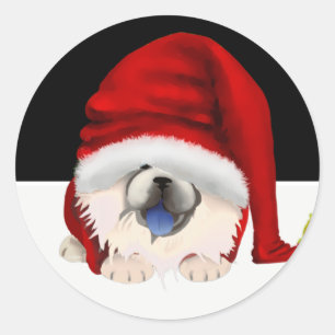 GNOME for the Chowlidays -cream chow stickers