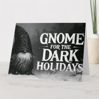 Gnome for the Dark Holidays Spooky Winter Design Card