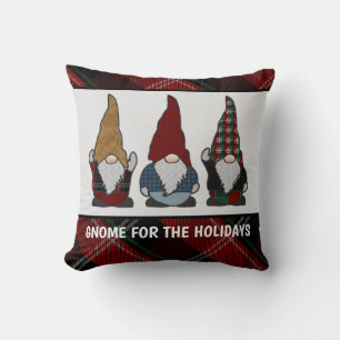 Gnome for the Holidays Christmas Throw Pillow