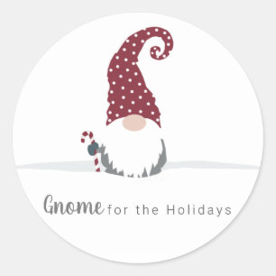 Gnome for the Holidays Classic Round Sticker