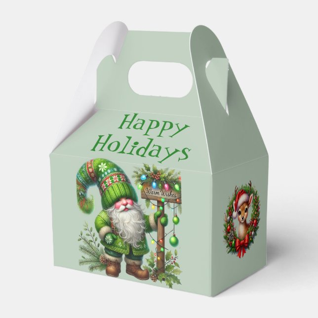 Gnome For The Holidays Favour Boxes (Front Side)