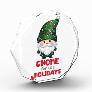 Gnome For The Holidays Funny & Adorable Christmas Photo Block