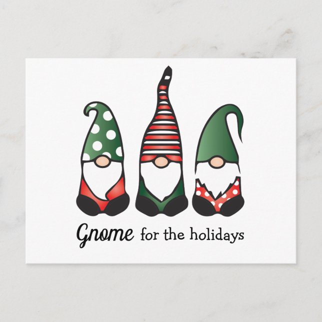 Gnome For The Holidays Postcard (Front)