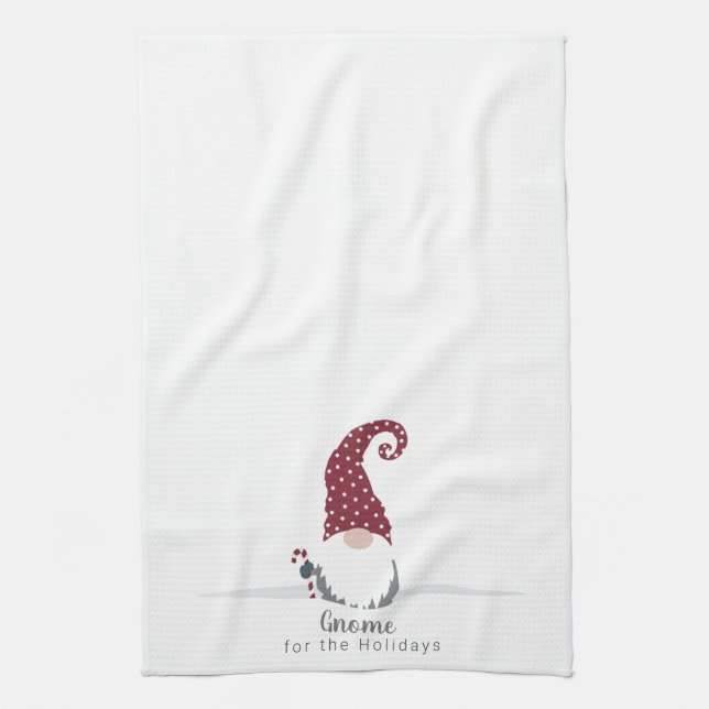 Gnome for the Holidays Scandinavian design Kitchen Towel (Vertical)