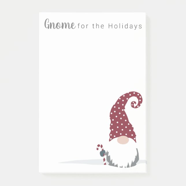 Gnome for the Holidays Scandinavian design Post-it Notes (Front)