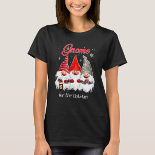 Gnome for the Holidays Three Gnomes Christmas Paja T-Shirt