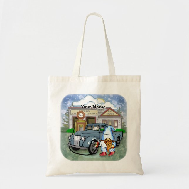 Gnome Gas Station Tote Bag (Front)