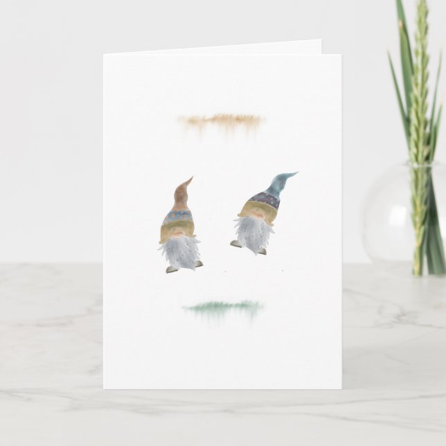 Gnome greeting card - blank (Front)