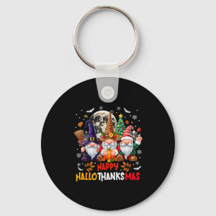Gnome Hallothanksmas Halloween Thanksgiving Christ Keychain