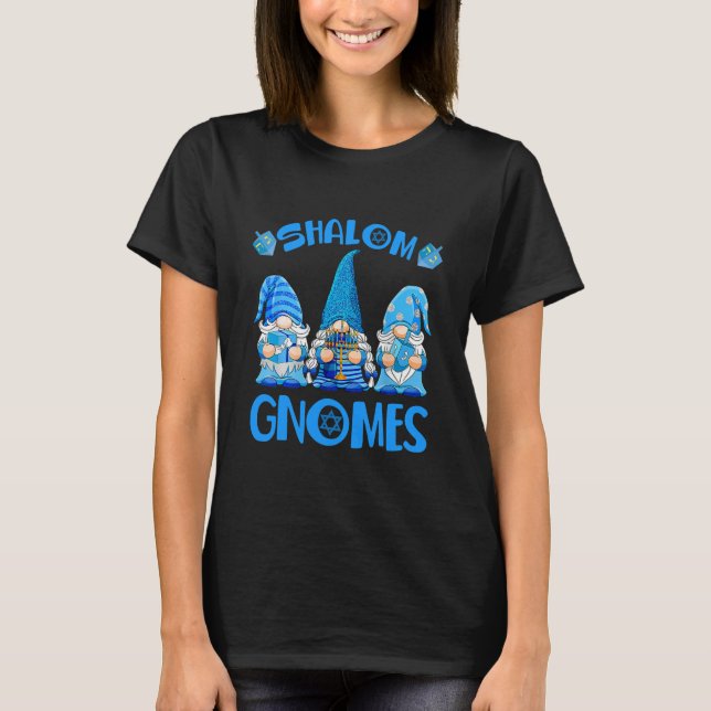 Gnome Hanukkah Funny Jewish Shalom T-Shirt (Front)