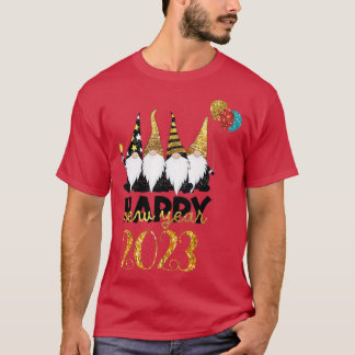 Gnome Happy New Year 2023  T-Shirt