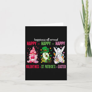 Gnome Happy Valentine St Patrick Easter Happiness Card