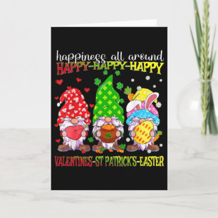 Gnome Happy Valentine St Patrick Easter Happiness Card