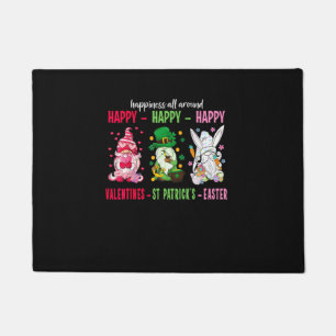 Gnome Happy Valentine St Patrick Easter Happiness  Doormat