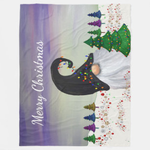Gnome Holiday decor Fleece Blanket