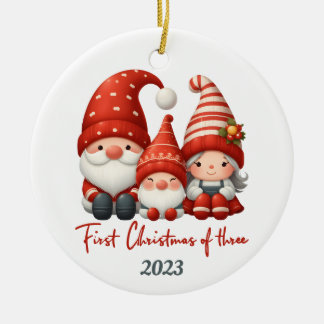 Gnome Holidays: First Christmas of Three ornament