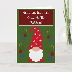 Gnome Home for the Holidays Christmas Holiday Card
