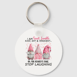 Gnome I Am Sweet Lovable Kind Shy And Innocent _1 Keychain