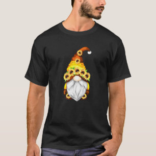 Gnome In Hippie Flower Costume For Women Sunflower T-Shirt