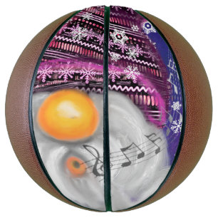 Gnome In Purple Hat Sings A Christmas Song - Fun Basketball