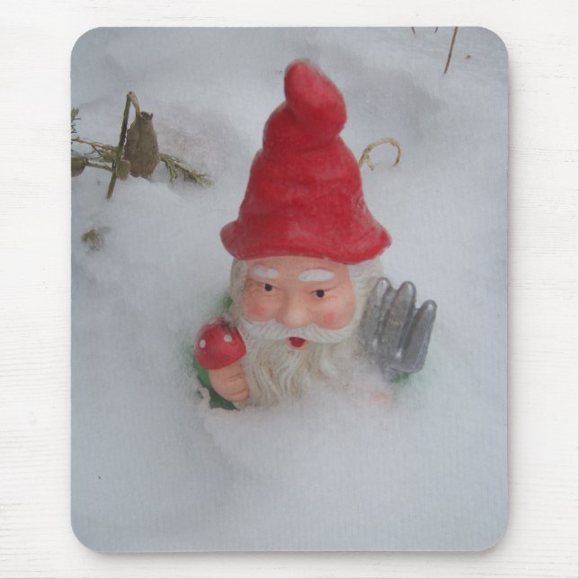 Gnome in Snow Mouse Pad (Front)