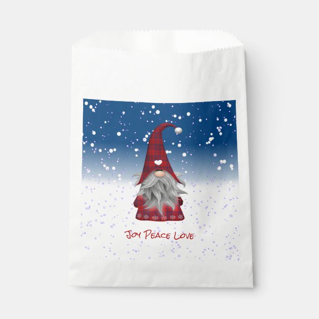 Gnome in the Snow Favour Bag (Front)