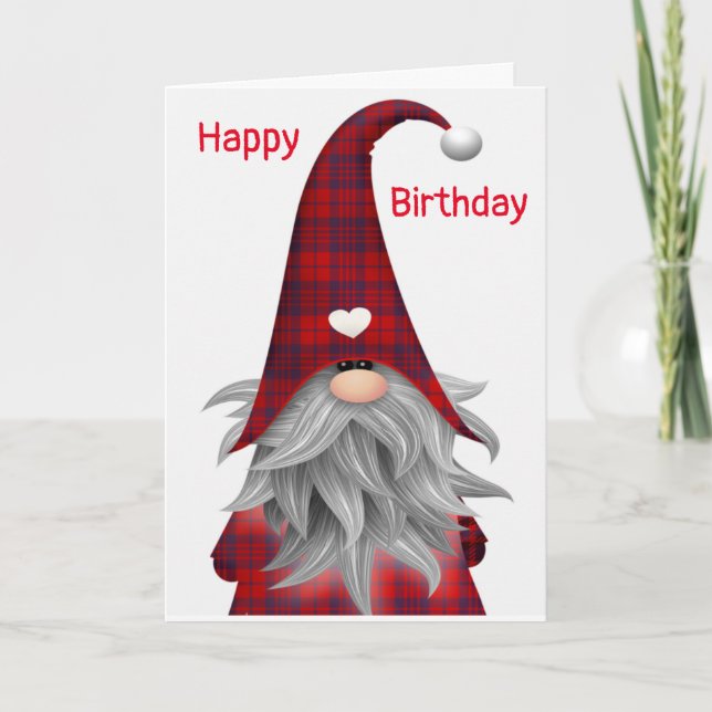 GNOME IS FILLED WITH **HAPPY BIRTHDAY* WISHES CARD (Front)