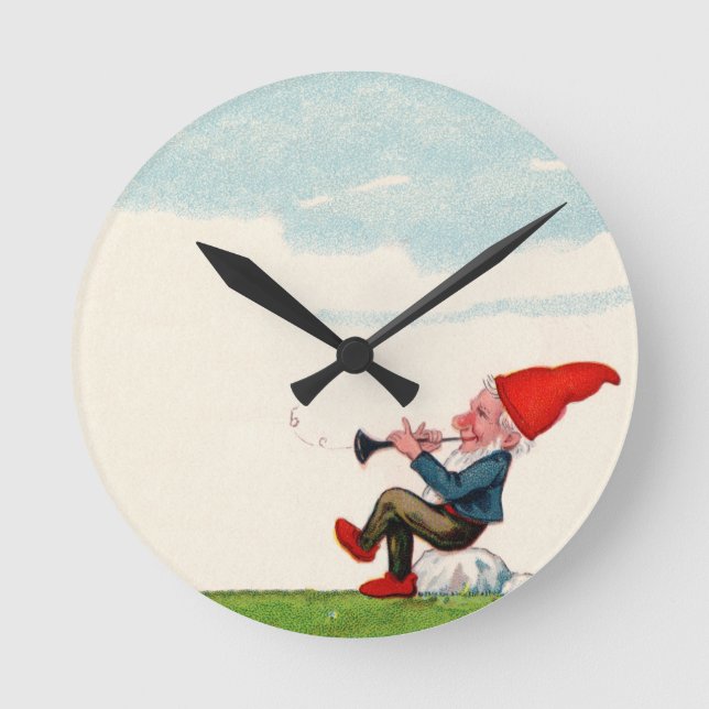 Gnome Jouer Horloge Musique (Recto)