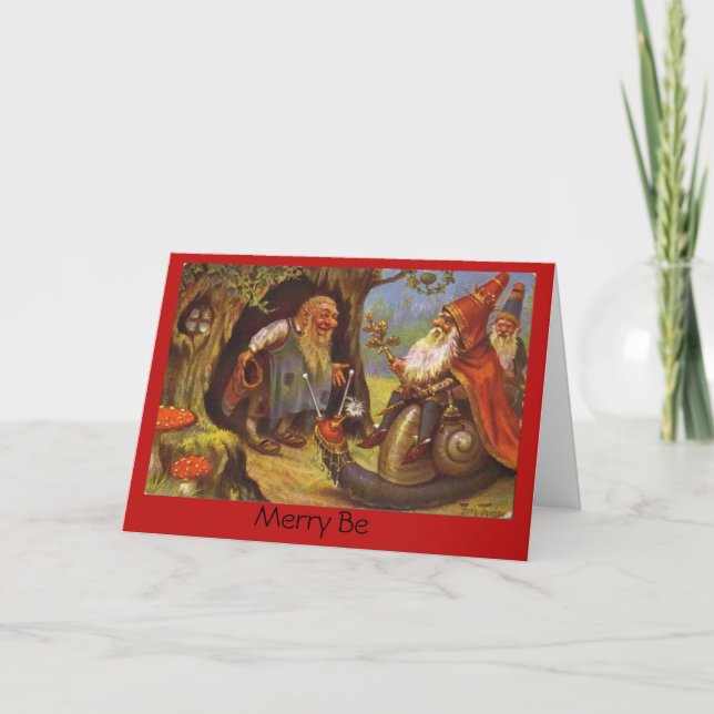 Gnome King Greeting Cards (Front)