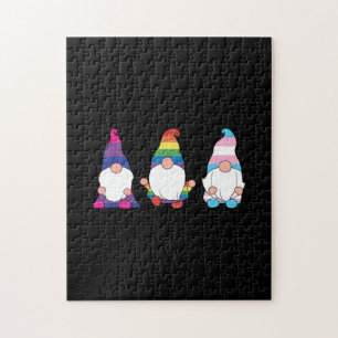 Gnome LGBTQ Bisexual Transsexual Ally Jigsaw Puzzle