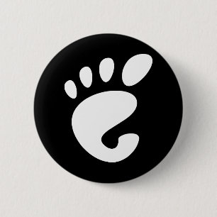Gnome - Linux - OSS FSF 2 Inch Round Button