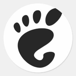 Gnome - Linux - OSS FSF  Classic Round Sticker