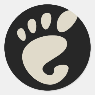 Gnome - Linux - OSS FSF Classic Round Sticker
