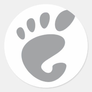 Gnome - Linux - OSS FSF Classic Round Sticker