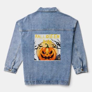 Gnome love Happy Halloween 2024 Denim Jacket