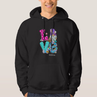 Gnome Love Nurse Life RN ER NICU Stethoscope Nurse Hoodie