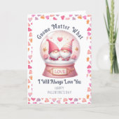Gnome Matter What Funny Cute Valentine's Day Holiday Card (Front)