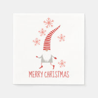 Gnome Merry Christmas And Snowflakes