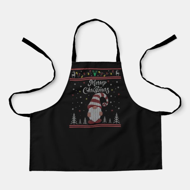 Gnome Merry Christmas Apron (Front)