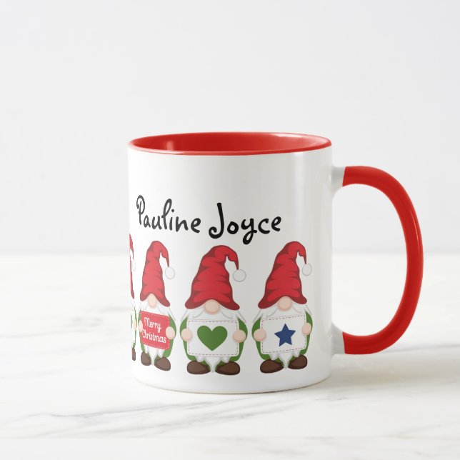Gnome Mug de Noël personnalisé (Droite)