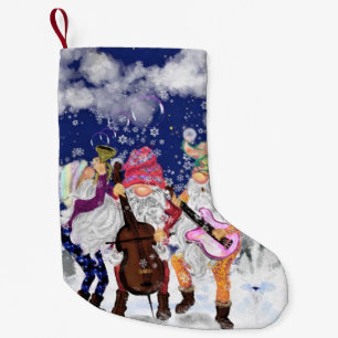 Gnome Musical Band Funny Christmas Stocking