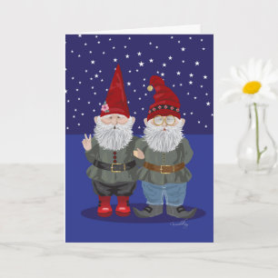 Gnome Nights Folded Greeting Card