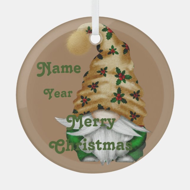 Gnome Noël Ornement (Recto)
