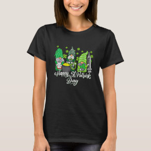Gnome Nurses Saint Pattys Scrub Nurse St Patricks  T-Shirt