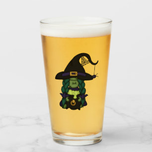 Gnome-O-Ween Spider Witch Glass