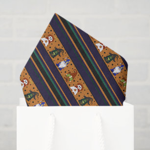 Gnome-o-Ween Stripe (Small) Tissue Paper