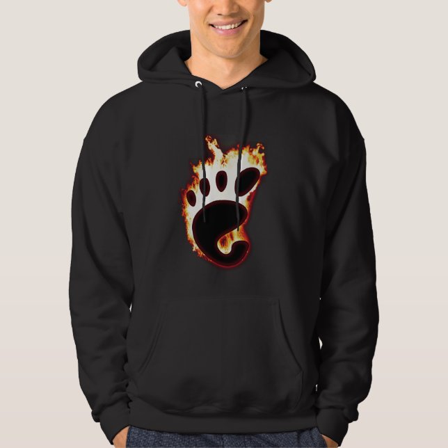 Gnome on fire hoodie (Front)